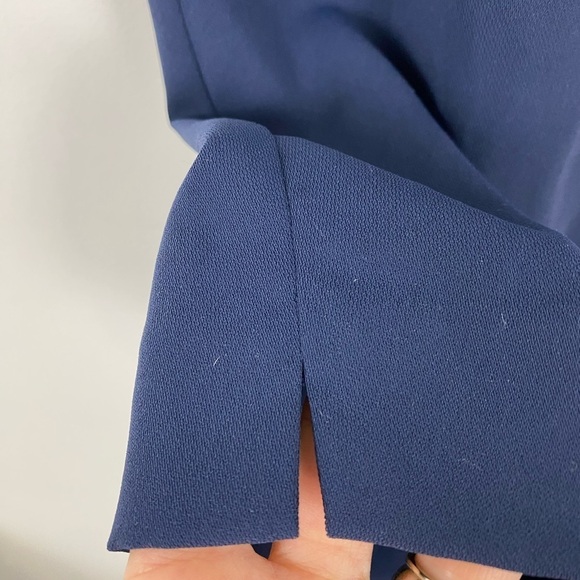 J.Crew Jamie Pant Women's Size 12 Navy Blue Elastic Waist Back Pockets Straight - Picture 7 of 12